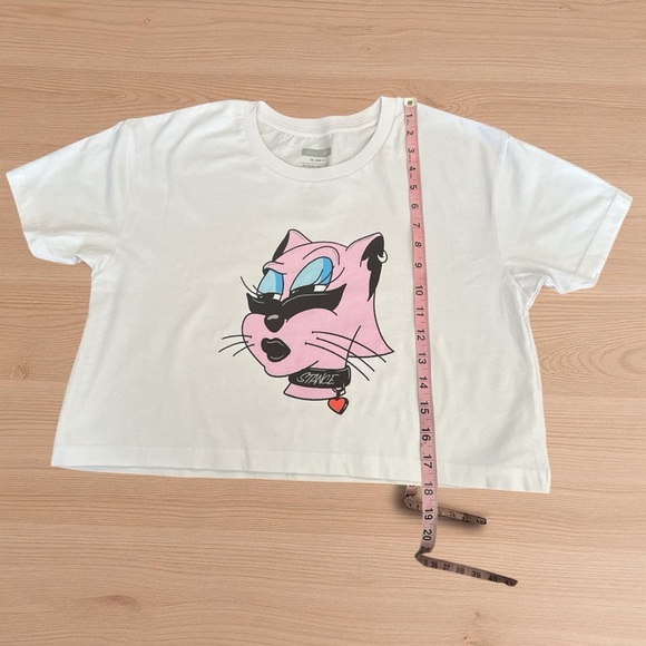 Stance The Crop T Pink Kitty Graphic Tee by Cheyne Brooking Women’s Size S - Picture 5 of 6